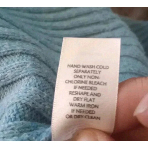 J.Jill Pure Jill Open Cardigan Wool Blend Drop Shoulder Ribbed Sweater Medium - Picture 5 of 6